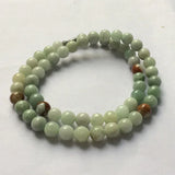 8mm Myanmar Jade Stone Beads Necklace for Women DIY Jewelry