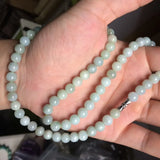 8mm Myanmar Jade Stone Beads Necklace for Women DIY Jewelry
