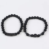 8mm Natural Stone Men's Bangle Bracelet