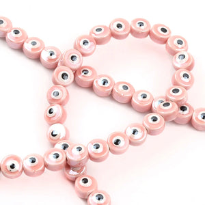 8mm Red Purple Pink Ceramic Beads