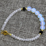 Opal Beads Glass Crystal Bracelet for Women