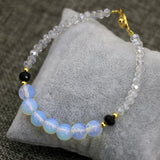 Opal Beads Glass Crystal Bracelet for Women