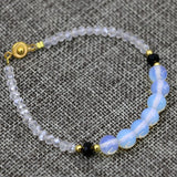 Opal Beads Glass Crystal Bracelet for Women