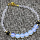 Opal Beads Glass Crystal Bracelet for Women