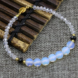 Opal Beads Glass Crystal Bracelet for Women