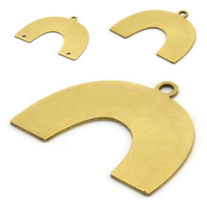 Raw Brass U Shaped Charms Earrings Findings Diy Jewelry Pendants