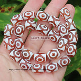 8pcs 10x14mm Red Agate Tibet Dzi Beads for DIY Jewelry