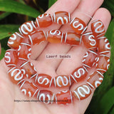 8pcs 10x14mm Red Agate Tibet Dzi Beads for DIY Jewelry