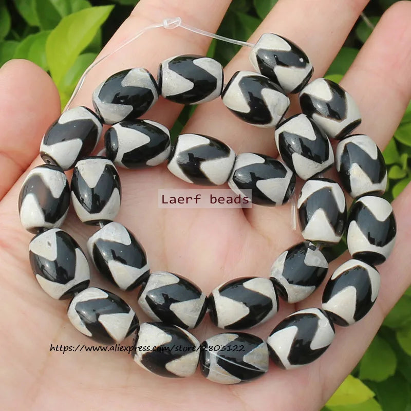 8pcs 10x14mm Ancient Tibet Dzi Agates Beads for DIY Jewelry Making