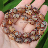 8pcs 10x14mm Natural Agate Ancient Huo Gong Tibet Dzi beads