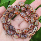 8pcs 10x14mm Natural Agate Ancient Huo Gong Tibet Dzi beads