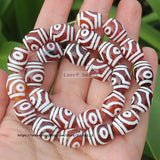 8pcs 10x14mm Red Agate Tibet Dzi Beads for DIY Jewelry Making
