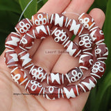 8pcs 10x14mm Red Agate Tibet Dzi Beads for DIY Jewelry Making