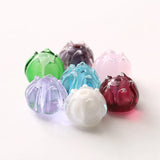 8pcs 12x10mm 3D Round Flower Shape Czech Glass Beads for DIY Jewelry Making