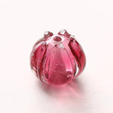 8pcs 12x10mm 3D Round Flower Shape Czech Glass Beads for DIY Jewelry Making