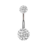 8pcs 14G Navel Belly Piercing Surgical Steel CZ Body Jewelry