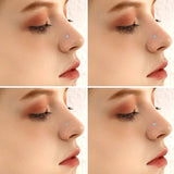 8pcs 20G 925 Sterling Silver Nose Rings & Studs with CZ Zircon