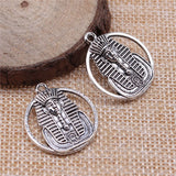 8pcs 23mm Pendant Egyptian Pharaoh Charm Double Sided