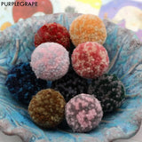 8pcs Coarse Hair Ball DIY Earring Jewelry Key Chain Material