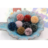 8pcs Coarse Hair Ball DIY Earring Jewelry Key Chain Material