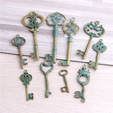 Metal Mix Green Bronze Charms for Jewelry Making D6404
