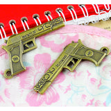 8pcs Antique Bronze Gun Charms DIY Jewelry Pendant
