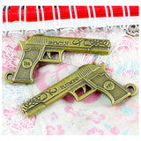 8pcs Antique Bronze Gun Charms DIY Jewelry Pendant