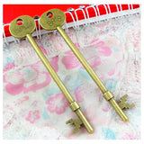 8pcs Antique Bronze Plated Key Charms Jewelry Findings Accessories
