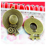8pcs Antique Hat Charms Pendants Findings DIY Jewelry Craft 49.5*34MM