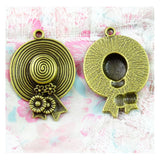 8pcs Antique Hat Charms Pendants Findings DIY Jewelry Craft 49.5*34MM