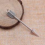 8pcs Arrow Charms Pendant Antique Silver Plated 9x64mm DIY Jewelry Findings