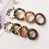 8pcs Leopard Like Mink Hair Round DIY Earrings Accessories