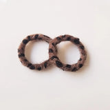 8pcs Leopard Like Mink Hair Round DIY Earrings Accessories