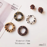 8pcs Leopard Like Mink Hair Round DIY Earrings Accessories
