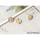 8pcs Coin Pendant DIY Earrings Accessory Retro Queen Portrait