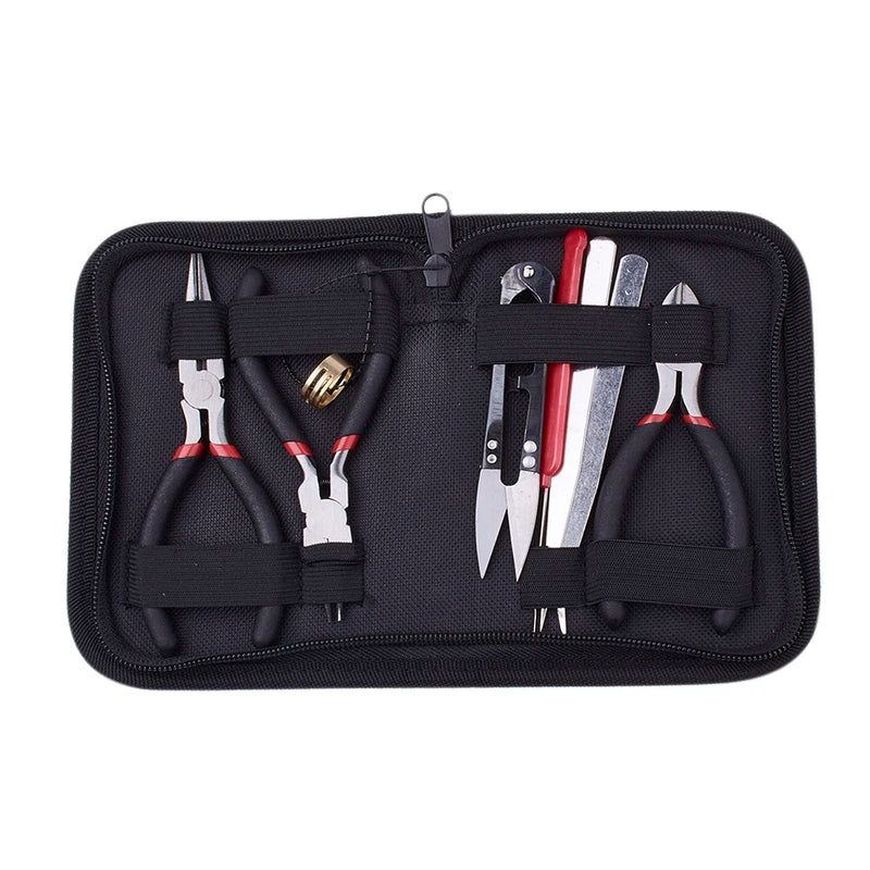 8pcs DIY Jewelry Tool Set Pliers Scissor Tweezers