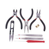 8pcs DIY Jewelry Tool Set Pliers Scissor Tweezers
