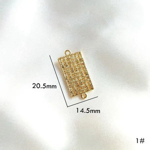 8pcs Geometric Pendant DIY Earrings Jewelry Accessories Alloy Grid Minimalism