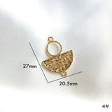 8pcs Geometric Pendant DIY Earrings Jewelry Accessories Alloy Grid Minimalism