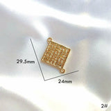 8pcs Geometric Pendant DIY Earrings Jewelry Accessories Alloy Grid Minimalism
