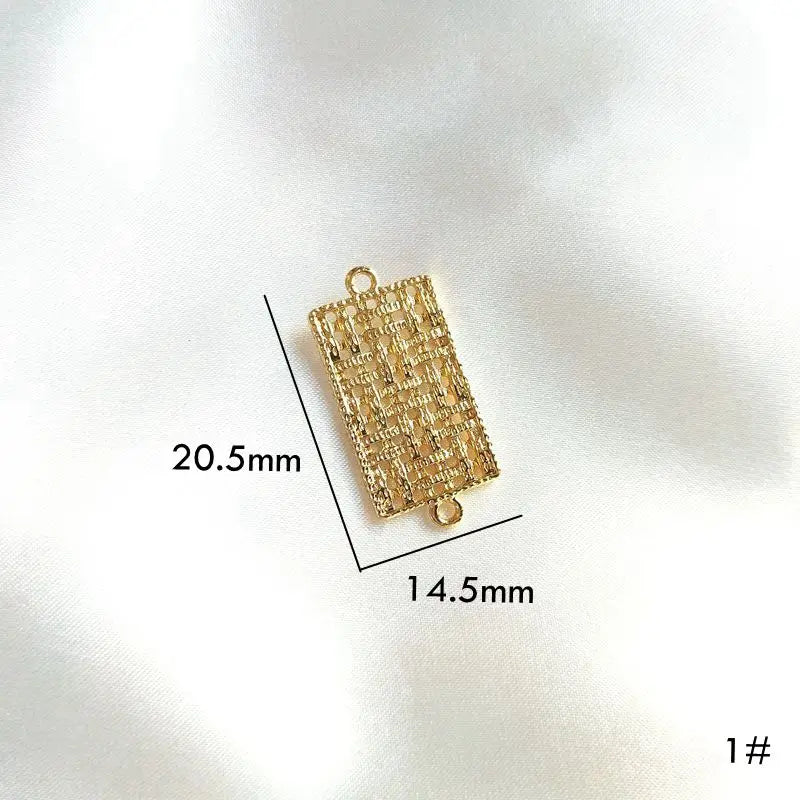 8pcs Geometric Pendant DIY Earrings Jewelry Accessories Alloy Grid Minimalism