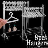 8pcs Acrylic Jewelry Display Rack Earrings Hanging Stand