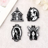 8pcs Hecate Goddess Charms Acrylic Witchy Wicca Pagan Pendant Findings