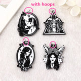 8pcs Hecate Goddess Charms Acrylic Witchy Wicca Pagan Pendant Findings