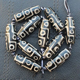 8pcs Ancient Tibet Dzi Agates Oval Beads 40mm, Variety of Patterns