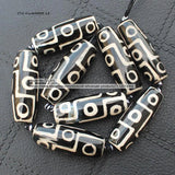 8pcs Ancient Tibet Dzi Agates Oval Beads 40mm, Variety of Patterns