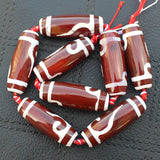 8pcs Ancient Tibet Dzi Agates Oval Beads 40mm, Variety of Patterns