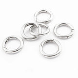 8pcs Metal Spring Gate O Ring Openable Keyring Leather Bag Belt Strap Buckle
