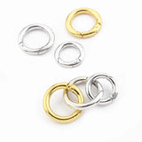 8pcs Metal Spring Gate O Ring Openable Keyring Leather Bag Belt Strap Buckle