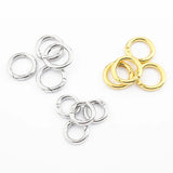 8pcs Metal Spring Gate O Ring Openable Keyring Leather Bag Belt Strap Buckle